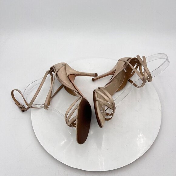 Valentino Garavani Women Size EU 36 US 6 Cream Leather Strappy Pump Heels - Picture 9 of 14